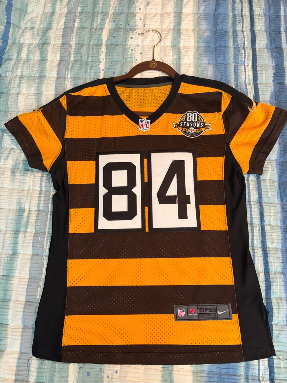 Nike Pittsburgh Steelers #84 Bumblebee Throwback Jersey Women M